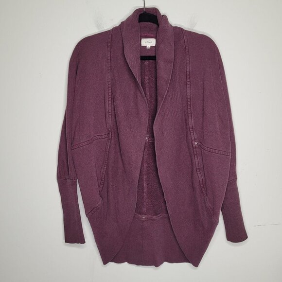 ARITZIA Wilfred Diderot Cocoon open front cardigan Purple size medium - Picture 11 of 11